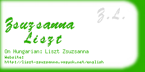 zsuzsanna liszt business card